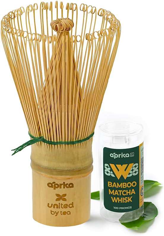 Aprika Life Matcha Whisk – 100 Prong Bamboo Chasen | Traditional Japanese Tea Whisk for Matcha Powder, Ceremonial Tea & Lattes | Durable Handcrafted Bamboo Whisk for Authentic Matcha Preparation - Image 1