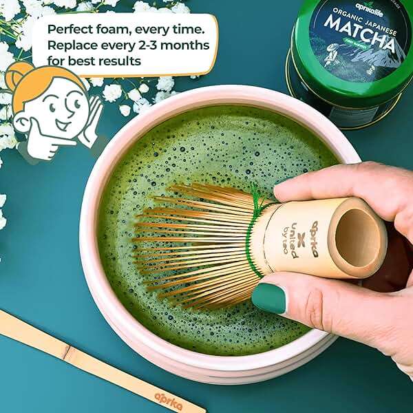 Aprika Life Matcha Whisk – 100 Prong Bamboo Chasen | Traditional Japanese Tea Whisk for Matcha Powder, Ceremonial Tea & Lattes | Durable Handcrafted Bamboo Whisk for Authentic Matcha Preparation - Image 2