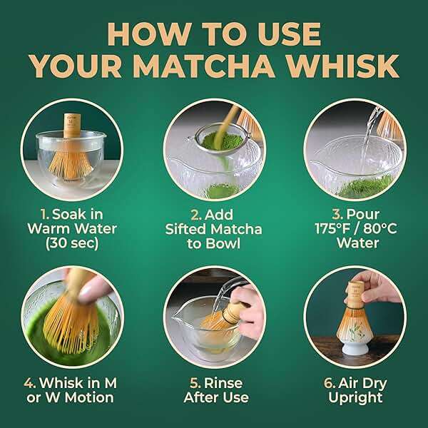 Aprika Life Matcha Whisk – 100 Prong Bamboo Chasen | Traditional Japanese Tea Whisk for Matcha Powder, Ceremonial Tea & Lattes | Durable Handcrafted Bamboo Whisk for Authentic Matcha Preparation - Image 4