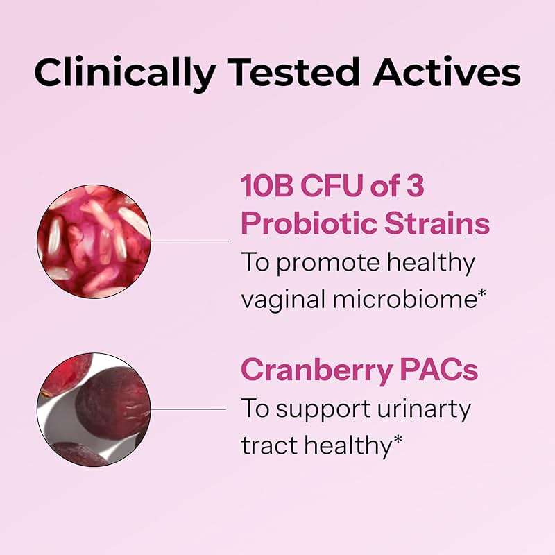 HUM Private Party Vaginal Probiotics for Women, pH Balance and Urinary Tract Support Vaginal Probiotic Supplement with Cranberry & Lactobacillus Blend, Women's Health Cranberry Pills, 30 Capsules - Image 4
