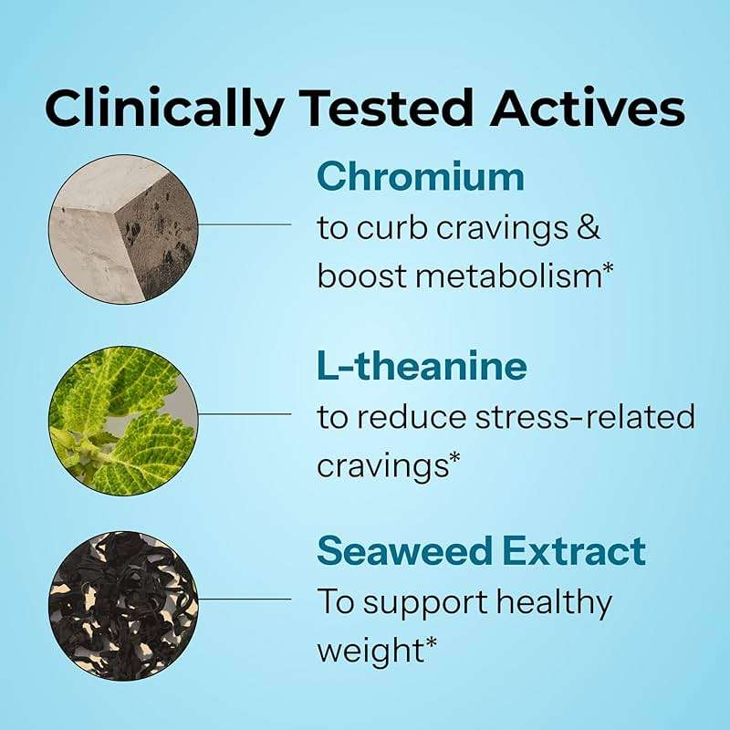 HUM Counter Cravings Chromium Supplements with L Theanine, Seaweed Extract & Forskolin to Help Support Appetite, Cravings, and Routines, Gluten Free, Caffeine Free Formula, 60 Vegan Capsules - Image 4