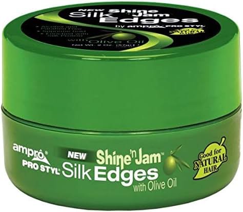Ampro Shine 'N Jam Silk Edges With Olive (Pack of 2) - Product Image