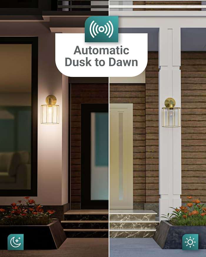 6 Pack 9W=60W A19 Dusk to Dawn Outdoor LED Light Bulbs, CRI90 3000K Warm White, 850 Lumens, E26 Medium Base, Photocell Sensor Ambient Decorative Classic Edison Vintage Bulbs, Bright UL - Image 3
