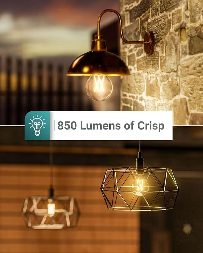6 Pack 9W=60W A19 Dusk to Dawn Outdoor LED Light Bulbs, CRI90 3000K Warm White, 850 Lumens, E26 Medium Base, Photocell Sensor Ambient Decorative Classic Edison Vintage Bulbs, Bright UL - Image 5