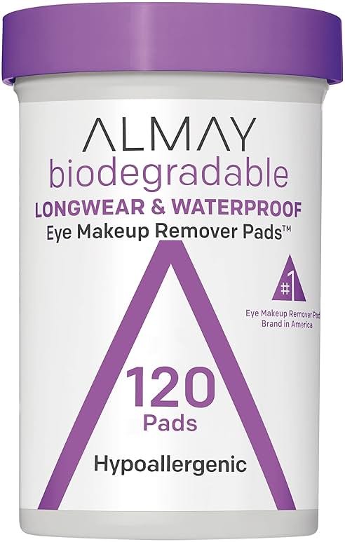 Almay Longwear & Waterproof Eye Makeup Remover Pads, 120 count(Packaging May Vary) - Product Image