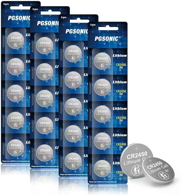 PGSONIC 20 Pack CR2450 3V Lithium Coin Battery - Image 1