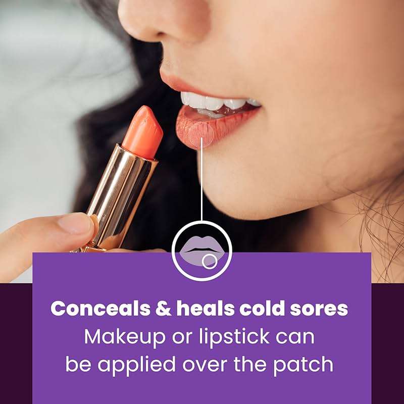 Mederma Cold Sore Discreet Patch - Hydrocolloid Gel, Relieves Redness & Swelling, Conceals Cold Sores - Image 3