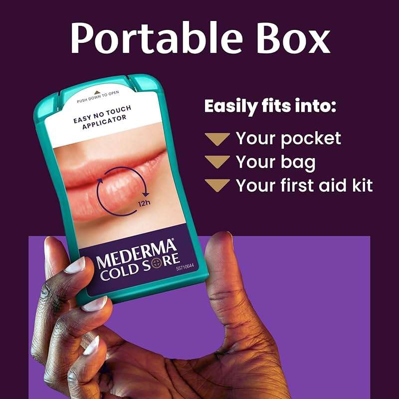Mederma Cold Sore Discreet Patch - Hydrocolloid Gel, Relieves Redness & Swelling, Conceals Cold Sores - Image 8