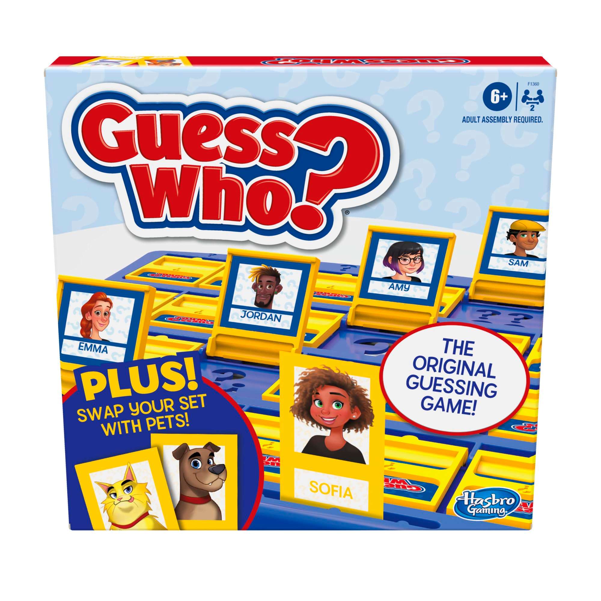 Hasbro Gaming Guess Who? Board Game, with People and Pets Cards, The Original Guessing Game, Kids, Ages 6+(Amazon Exclusive) - Image 1
