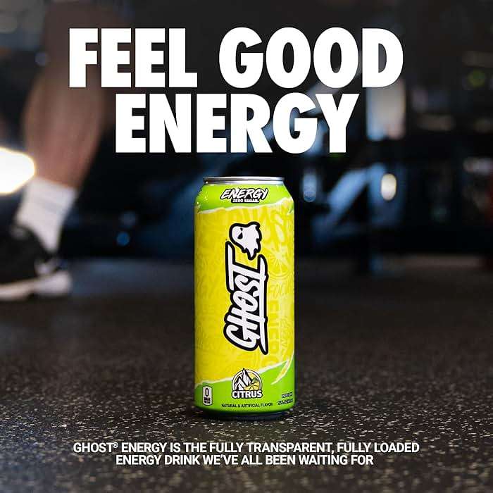 GHOST Energy Drink - 12-Pack, Citrus, 16oz Cans - Energy & Focus & No Artificial Colors - 200mg of Natural Caffeine, L-Carnitine & Taurine - Gluten-Free & Vegan - Image 2