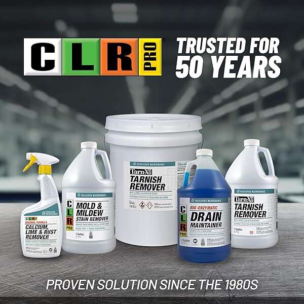 CLR PRO Heavy Duty Bleach-Free Mold and Mildew Stain Remover, 1 Gallon Bottle, Unscented Multi-Surface Stain Remover, Works on Tile, Wood, Concrete, Glass and More - Image 8
