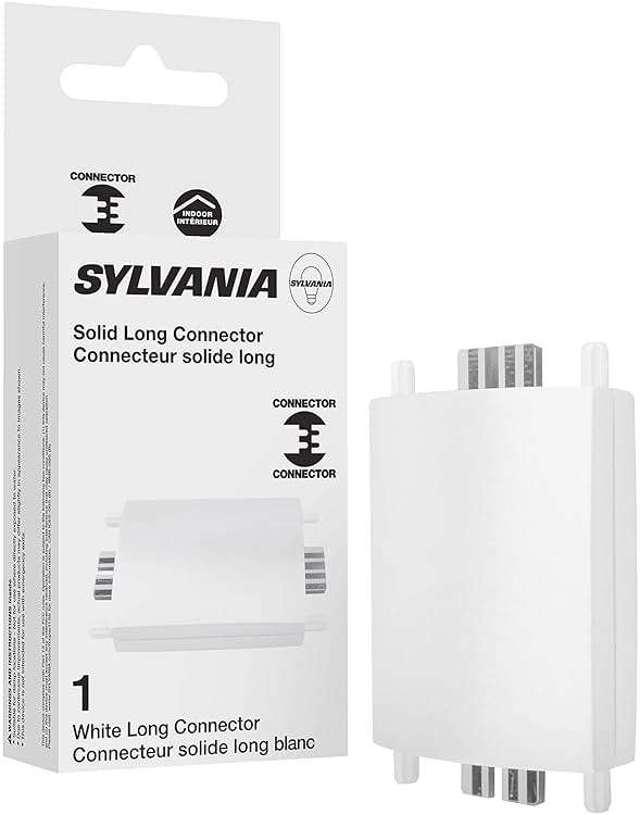 LEDVANCE Sylvania TruWave Natural Series Long Solid Connector for Under Cabinet Light System - 1 Pack, White (61811) - Image 1