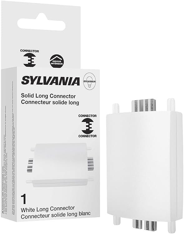 LEDVANCE Sylvania TruWave Natural Series Long Solid Connector for Under Cabinet Light System - 1 Pack, White (61811) - Product Image