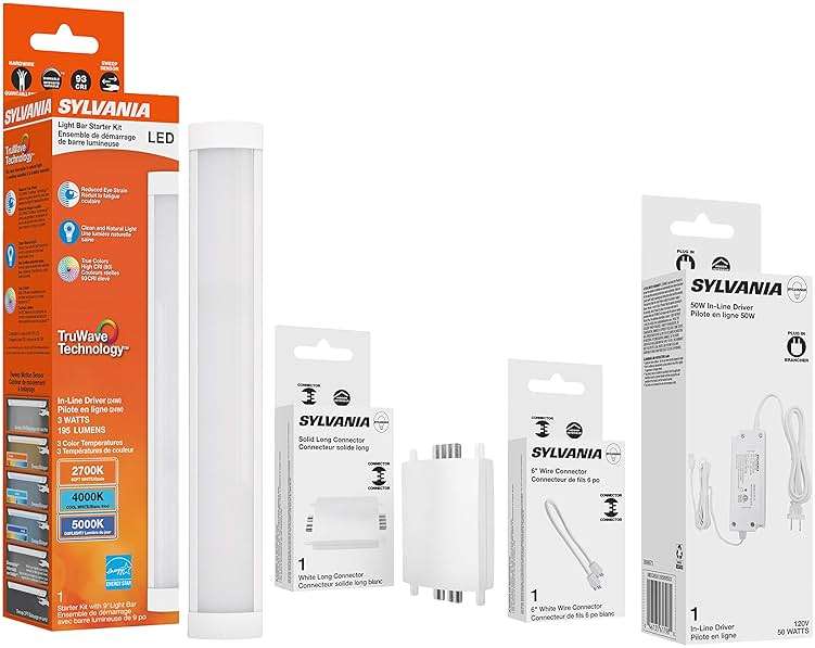 LEDVANCE Sylvania TruWave Natural Series Long Solid Connector for Under Cabinet Light System - 1 Pack, White (61811) - Image 7