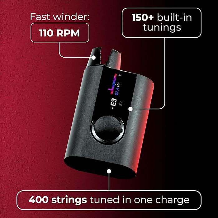 ROADIE 3 | Smart Automatic Guitar Tuner, Metronome & String Winder | For Electric Guitars, Acoustic Guitars, 12-String Guitars, Ukulele, Banjo, Mandolin | 150+ Alternate Tunings - Image 7