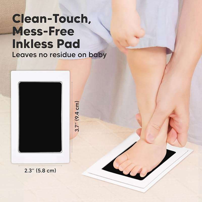 4-Pack Inkless Baby Hand and Footprint Kit - Mess Free Ink Pad for Newborn Keepsake, Dog Nose & Paw Print Kit, Clean Touch Ink Pad for Baby Hand & Footprints, Ideal New Mom Gifts (Jet Black) - Image 2