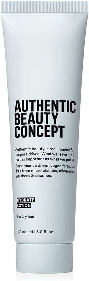 Authentic Beauty Concept Hydrate Lotion | Hydrating Hair Lotion | Leave-In Cream | Protects from Blow Dry Damage & Helps fight Frizz | Normal To Dry or Curly Hair | Vegan & Cruelty-free | 5 fl. oz - Image 1