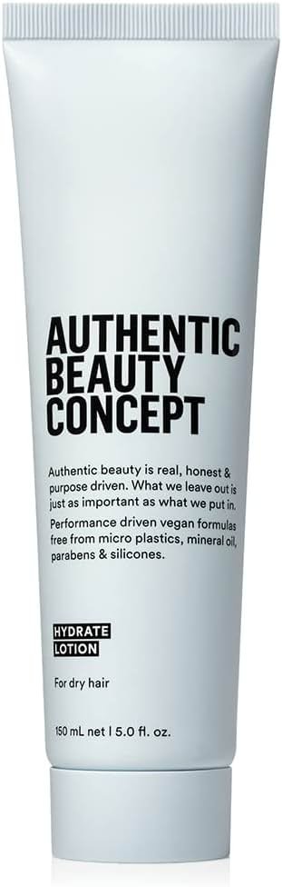 Authentic Beauty Concept Hydrate Lotion | Hydrating Hair Lotion | Leave-In Cream | Protects from Blow Dry Damage & Helps fight Frizz | Normal To Dry or Curly Hair | Vegan & Cruelty-free | 5 fl. oz - Product Image