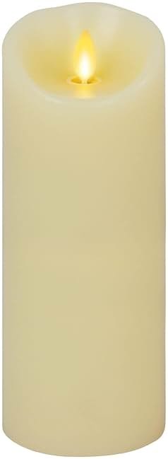 Luminara Moving Flame LED Pillar Flameless Candle, 9-inch, Vanilla Honey Scented, Ivory - Product Image
