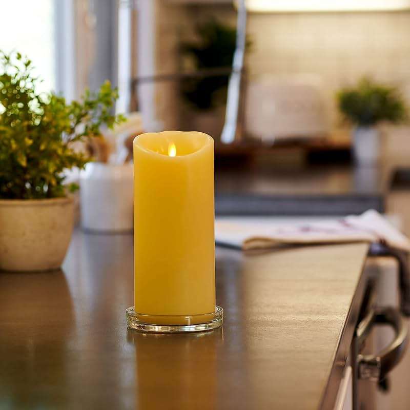Luminara Moving Flame LED Pillar Flameless Candle, 9-inch, Vanilla Honey Scented, Ivory - Image 7