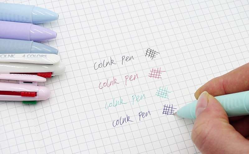 COLNK Multicolor Ballpoint Pen 0.5, 4-in-1 Colored Pens Fine Point,Ballpoint Gift Pens for Planner Journaling,Assorted Ink, 6-Count - Image 7