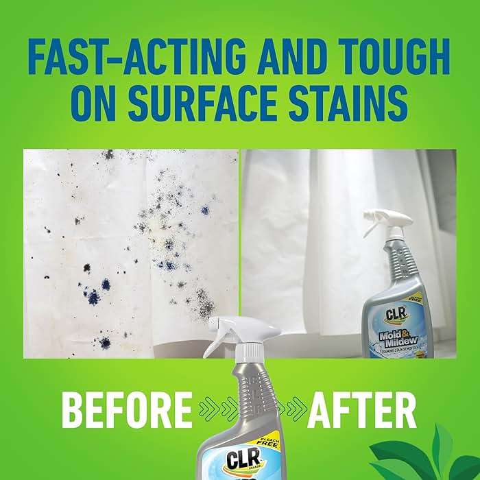 CLR Brands Mold and Mildew Stain Remover, 32 oz. Spray Bottle, Pack of 2, Multi-Surface Stain Remover, Works on Tile, Wood, Concrete, Glass, and More - Image 5