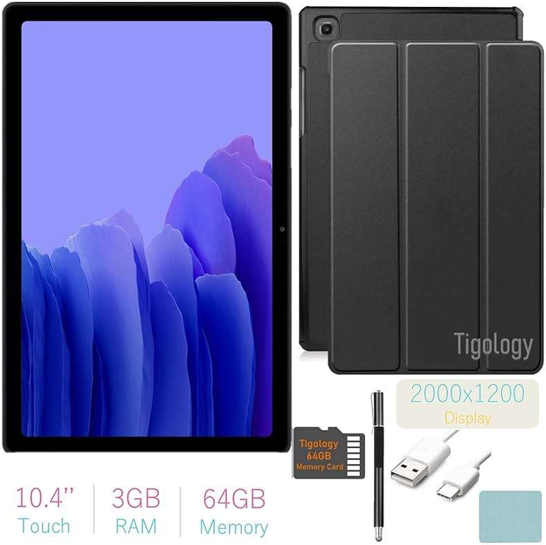 Samsung 2020 Galaxy Tab A7 10.4’’ (2000x1200) TFT Display Wi-Fi Tablet Bundle, Qualcomm Snapdragon 662, 3GB RAM, Bluetooth, Dolby Atmos Audio, Android 10 OS w/Tigology Accessories (64GB, Gray) - Image 2