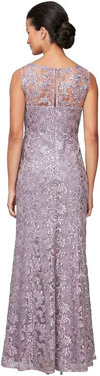 Alex Evenings Women's Long Sleeveless Mother of the Bride Dress with Shawl - Image 3
