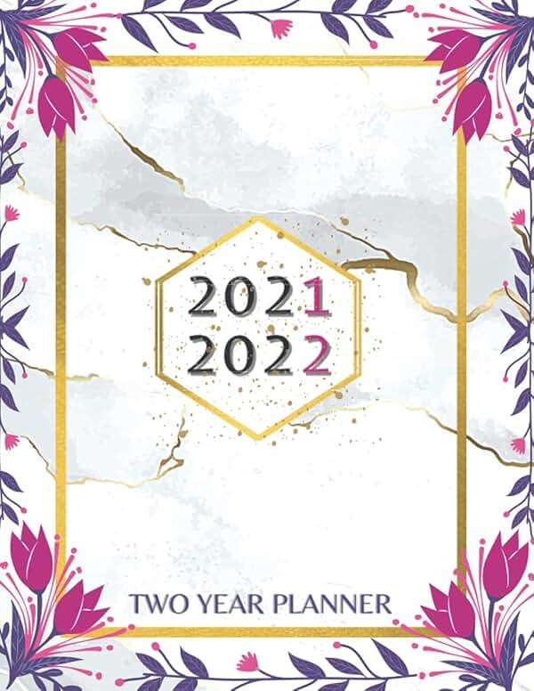Monthly planner 2021-2022: 2 year planner 2021-2022 | plan ahead see it bigger 2021-2022 monthly planner | agenda 2021-2022 ... blue sky planner 2021 - Image 1