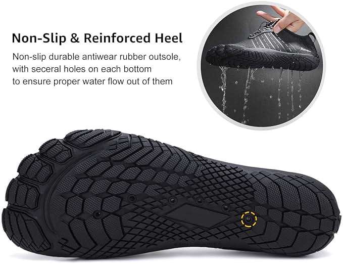 Racqua Water Shoes Quick Dry Barefoot Beach Aqua Sport Swim Surf Pool Hiking Diving Walking for Men Women - Image 5