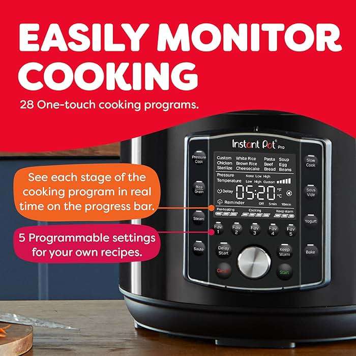 Instant Pot Pro 10-in-1 Pressure Cooker, Slow Cooker, Rice/Grain Cooker, Steamer, Sauté, Sous Vide, Yogurt Maker, Sterilizer, and Warmer, Includes App With Over 800 Recipes, Black, 6 Quart - Image 3