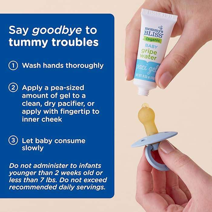 Mommy's Bliss Organic Gripe Water Pacifier Gel for Newborns, Infant Gas, Colic & Fussiness*, Age 2 Weeks +, 0.53 Oz (45 Servings) - Image 4