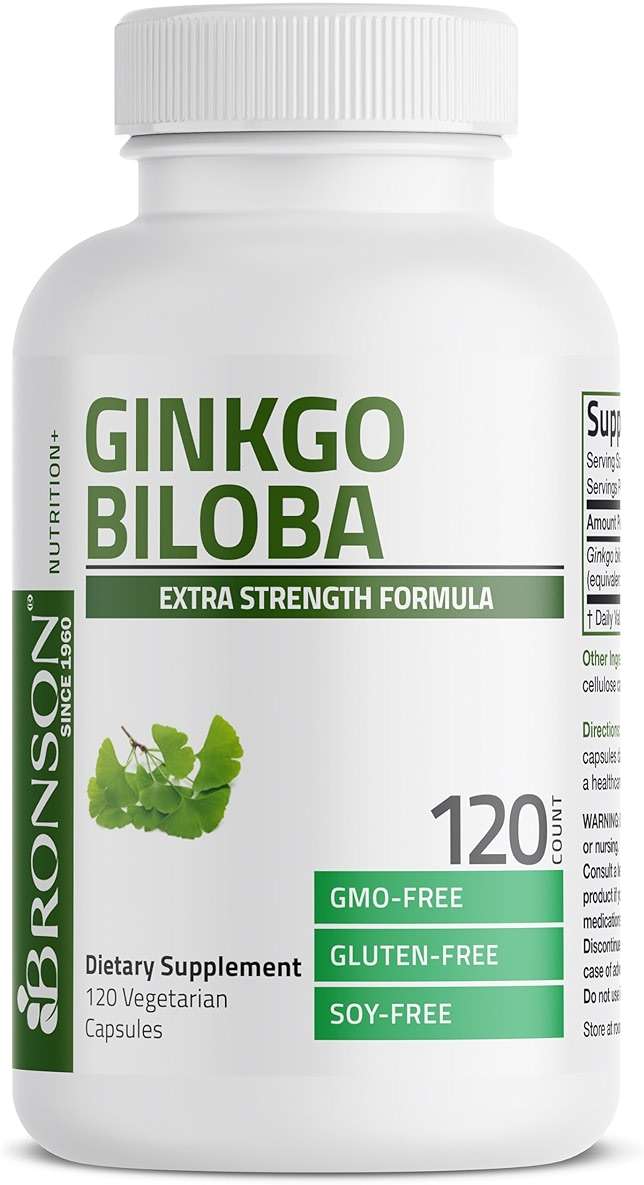 Bronson Ginkgo Biloba Extra Strength Supports Brain Function & Memory Support, 120 Vegetarian Capsules - Image 5