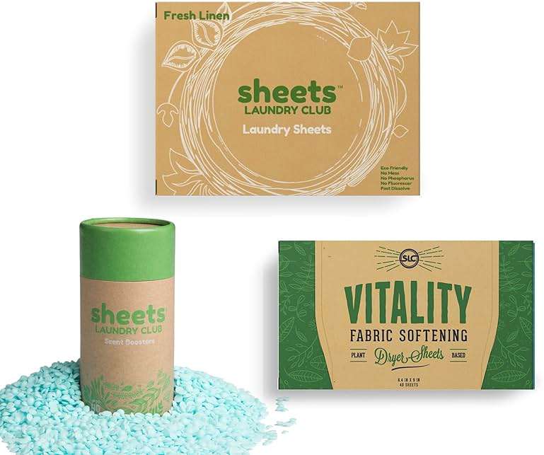 Sheets Laundry Club Bundle - 50 Pack (up to 100 loads) Fresh Linen Detergent Sheets, 40 Pack Lavender Dryer Sheets & 8 Oz. Lavender Scent Booster - New Liquidless Technology - Image 7