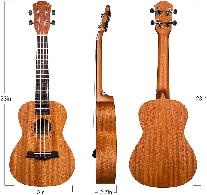 Joymusic 23" Concert Mahogany Ukulele Kit,Natural,Matt (UK-23S) - Image 2
