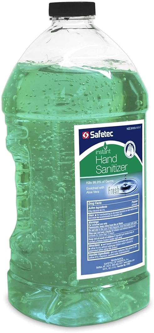 Safetec Hand Sanitizer 64 oz. Bottle with Pump, 8 bottles/Case - Image 4