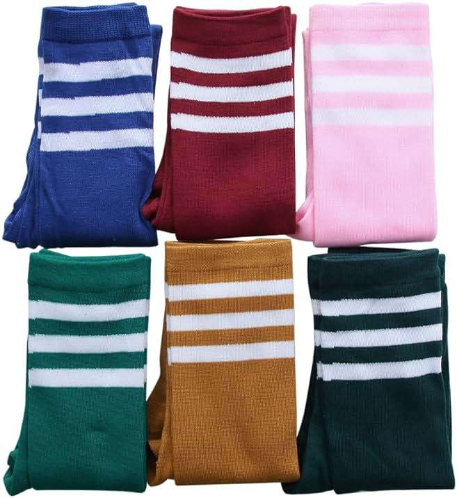 CISMARK Thigh High Striped Over the Knee Socks Long Knee High Socks for Women - Image 2
