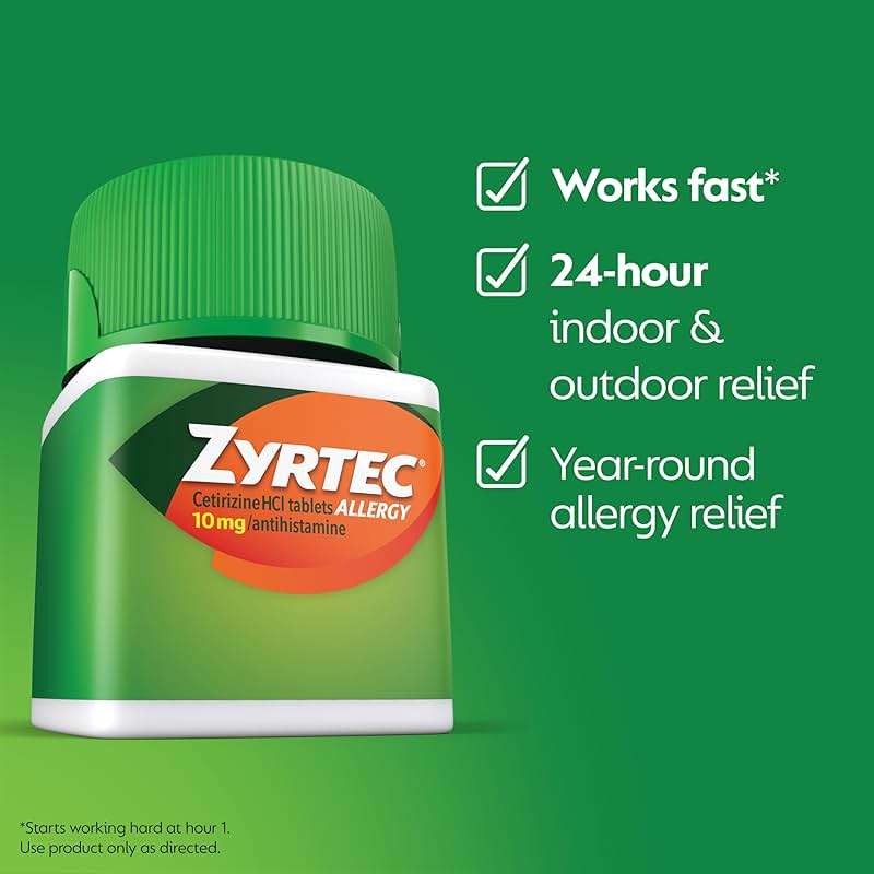 Zyrtec Allergy Medicine, 24-Hour Allergy Relief, Cetirizine Tablets for Symptoms Like Sneezing, Runny Nose, Itchy, Watery Eyes, Bundle Pack 30-Count Plus 3x1-Count Packs - Image 5