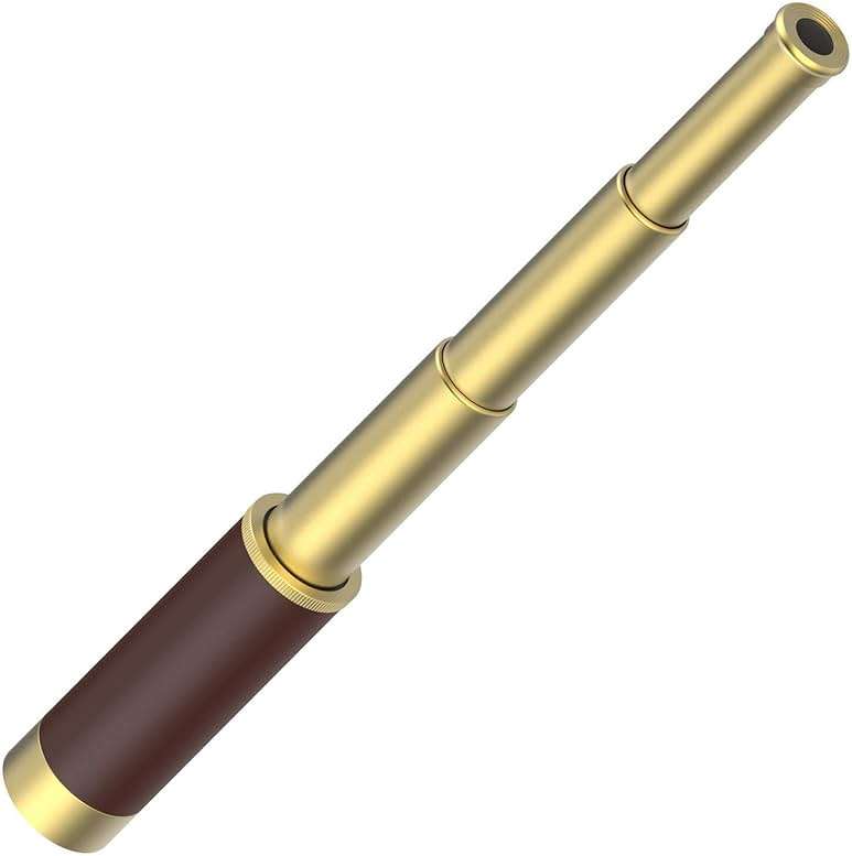Pirate Monocular Telescope, 25x30 High Powered Zoomable Collapsible Brass Spyglass Handheld Waterproof Telescope Monocular for Bird Watching Hunting Hiking Travelling - Image 1