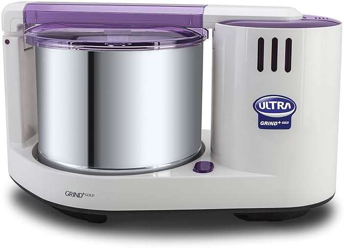 Ultra Grind+ Gold 2 Liter Table Top Wet Grinder with Atta Kneader, 110 Volt- Purple color - Image 2