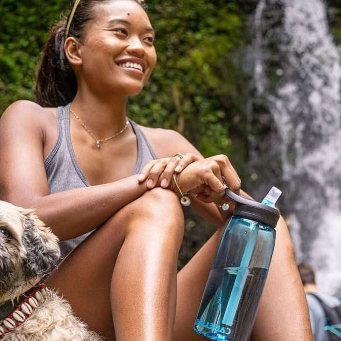 CamelBak Eddy+ Water Bottle with Bite Valve Straw, Leak‑Resistant Easy‑Sip Design for Everyday Hydration, 25oz, Charcoal 2.0 - Image 6