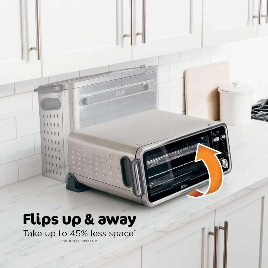 Ninja, Toaster Oven, Air Fryer, Thermometer, Toaster Oven Air Fryer Combo, Stainless Steel, Quick meals, Fries, Frozen Food, Air Fry, Dehydrate, Reheat, 13-in-1,Less Oil, Flip Away Oven, Foodi, SP351 - Image 6