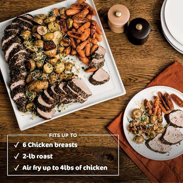Ninja, Toaster Oven, Air Fryer, Thermometer, Toaster Oven Air Fryer Combo, Stainless Steel, Quick meals, Fries, Frozen Food, Air Fry, Dehydrate, Reheat, 13-in-1,Less Oil, Flip Away Oven, Foodi, SP351 - Image 9