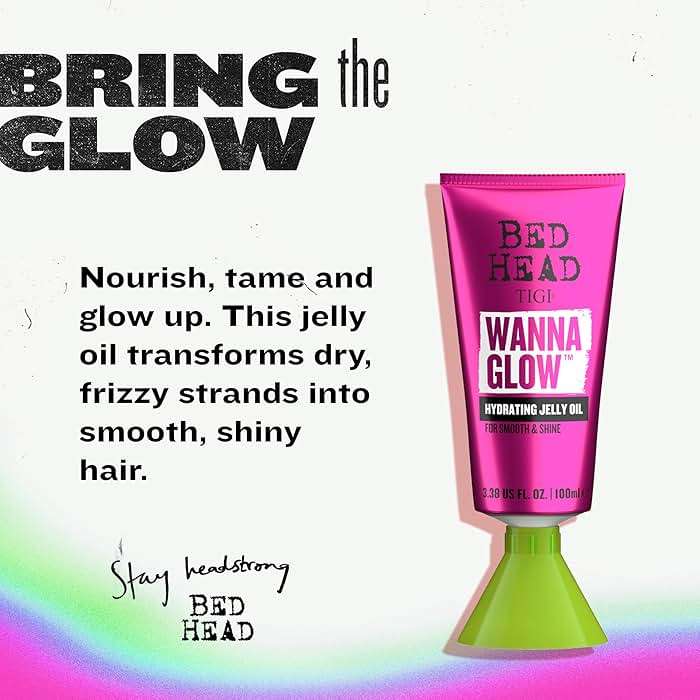 TIGI Bed Head by TIGI Wanna Glow Hydrating Jelly Oil for Shiny Smooth Hair 3.38 fl oz - Image 2