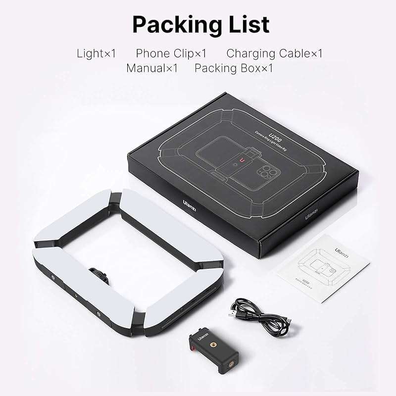 Smartphone Video Rig PICTRON U200 Handheld LED Ring Light Selfie Light Phone Video Stabilizer for Camera, Smartphone, Action Camera, YouTube, Setup, Filmmaking, Makeup, Vlogging - Image 7
