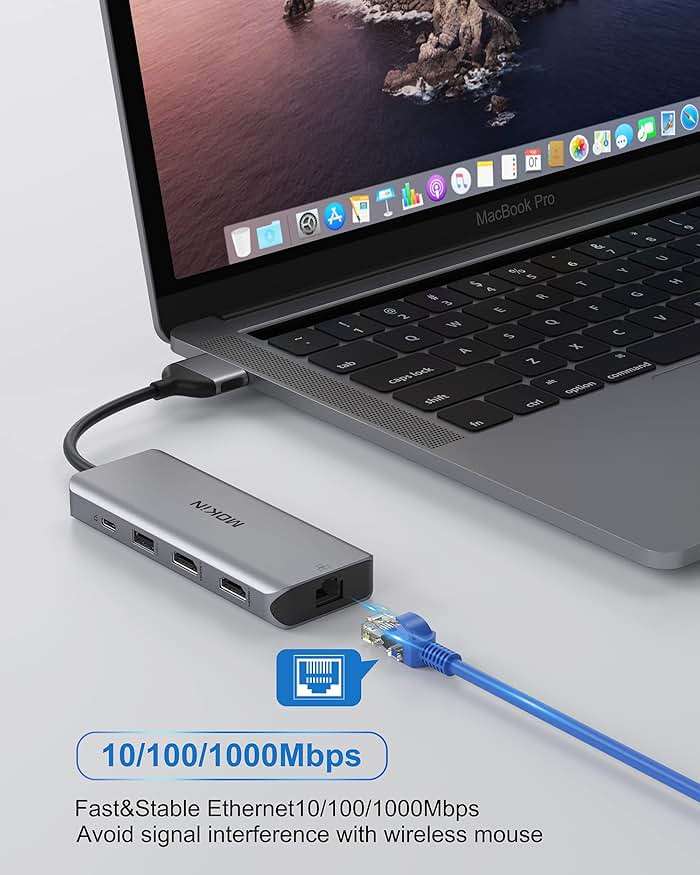 MacBook Pro Docking Station Dual Monitor MacBook Pro HDMI Adapter,9 in 1 USB C Adapters for MacBook Pro Air Mac HDMI Dock Dongle Dual USB C to Dual HDMI Ethernet 3USB SD/TF100W PD - Image 7