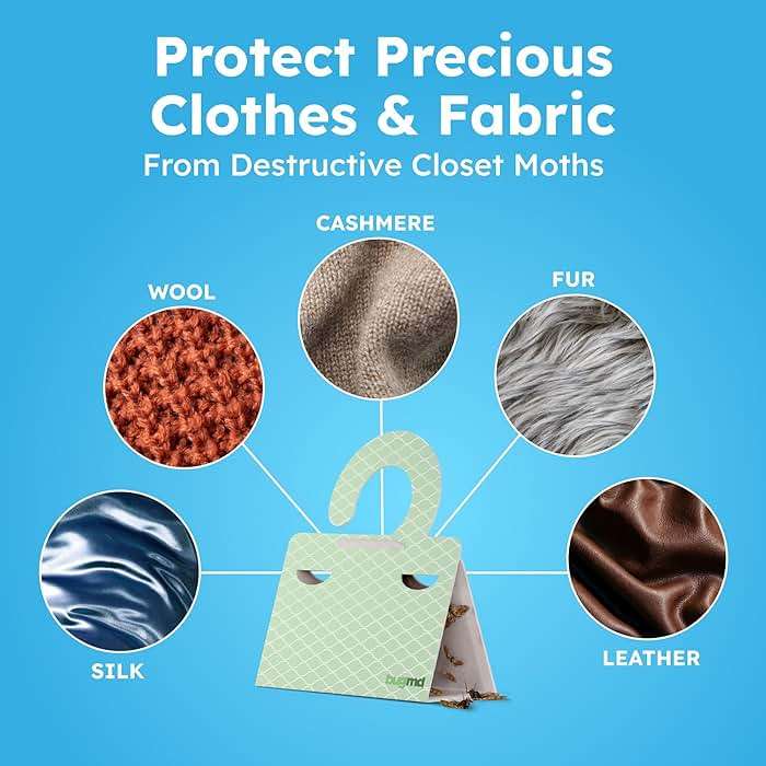 BugMD Clothes & Pantry Moth Traps (6 Count) – Sticky Glue Pheromone-Based Repellent for Closets, Cabinets & Wardrobes – Non-Toxic - Green - Image 6