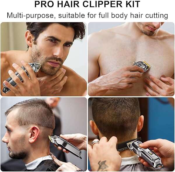 Hatteker Hair Cutting Kit Pro Hair Clippers for Men Professional Barber Clippers IPX7 Waterproof Cordless Beard / Hair Trimmer - Image 5