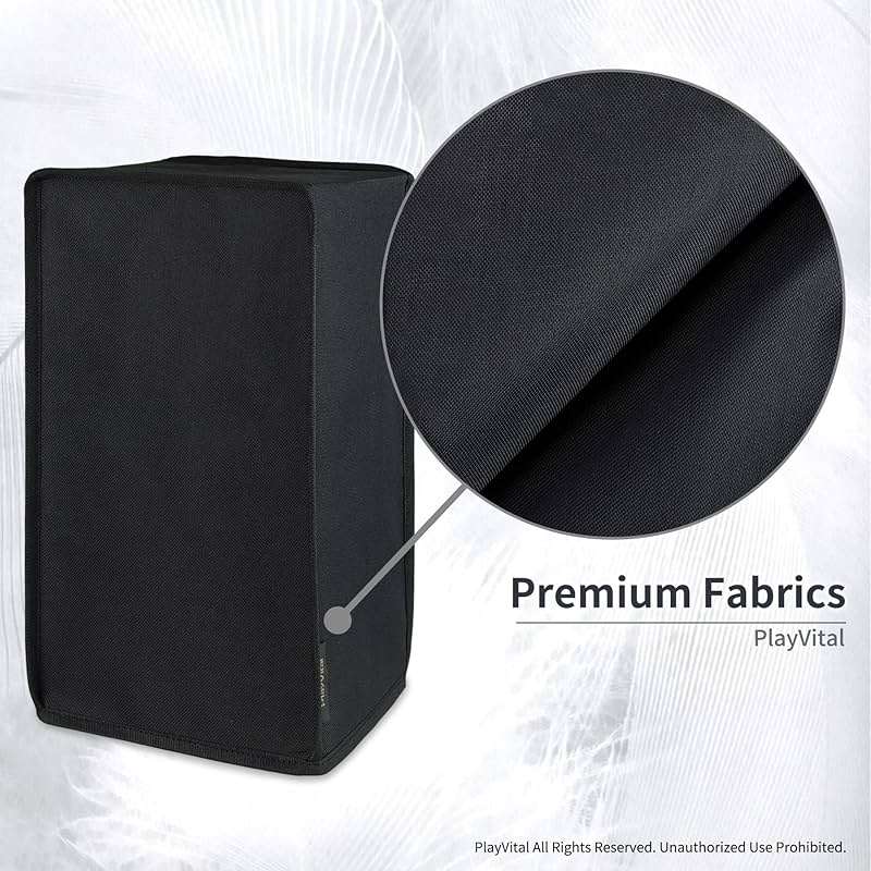 PlayVital Black Nylon Dust Cover for Xbox Series X Console, Soft Neat Lining Dust Guard, Anti Scratch Waterproof Cover Sleeve for Xbox Series X Console - Image 3