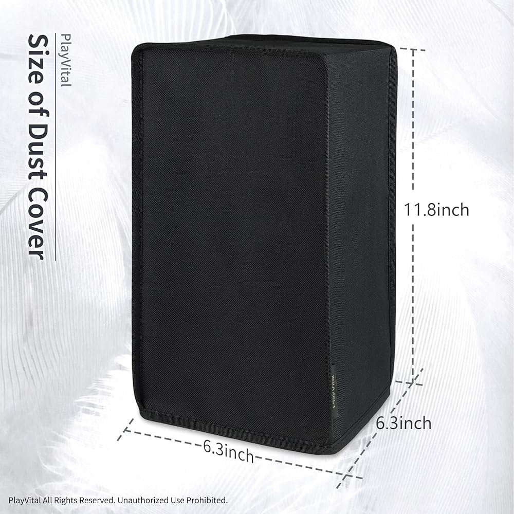 PlayVital Black Nylon Dust Cover for Xbox Series X Console, Soft Neat Lining Dust Guard, Anti Scratch Waterproof Cover Sleeve for Xbox Series X Console - Image 5